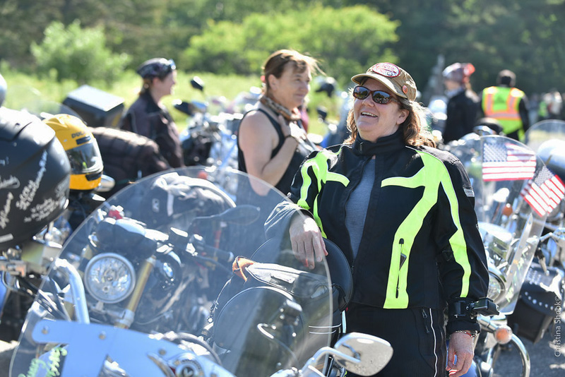 large scale womens motorcycle ride wraps up in san francisco durga krummer kawasaki vulcan nomad