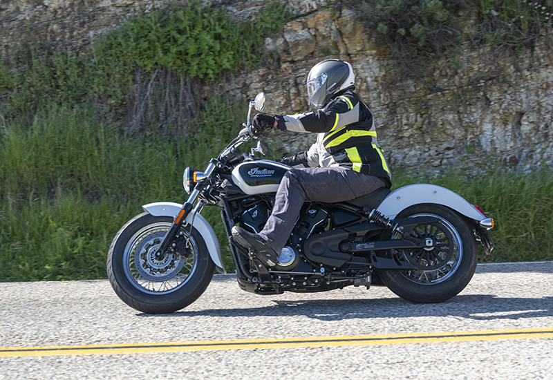 17_ScoutClassic-ridingleft 2025 Indian Scout Classic woman rider
